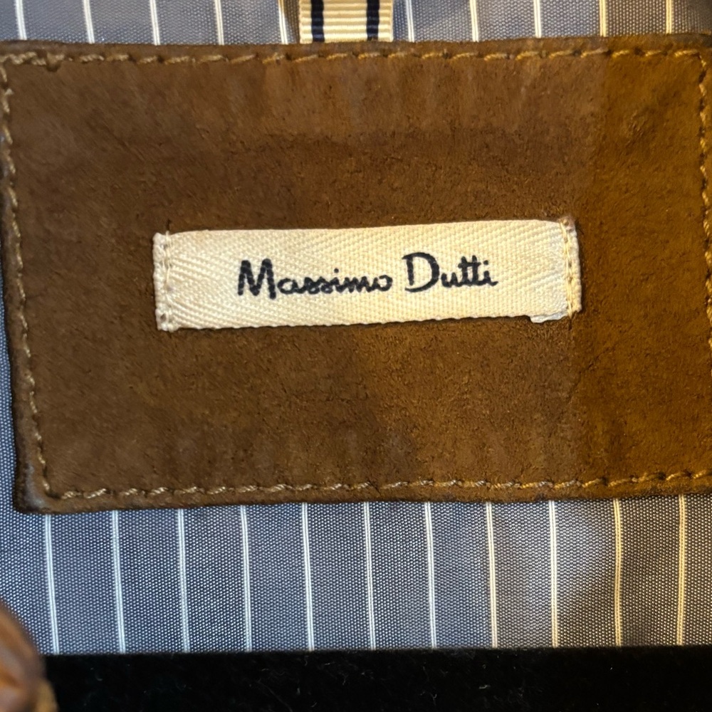 Massimo Dutti Tan Suede Bomber Jacket 100% Goatskin Size S/36 - Picture 2 of 16